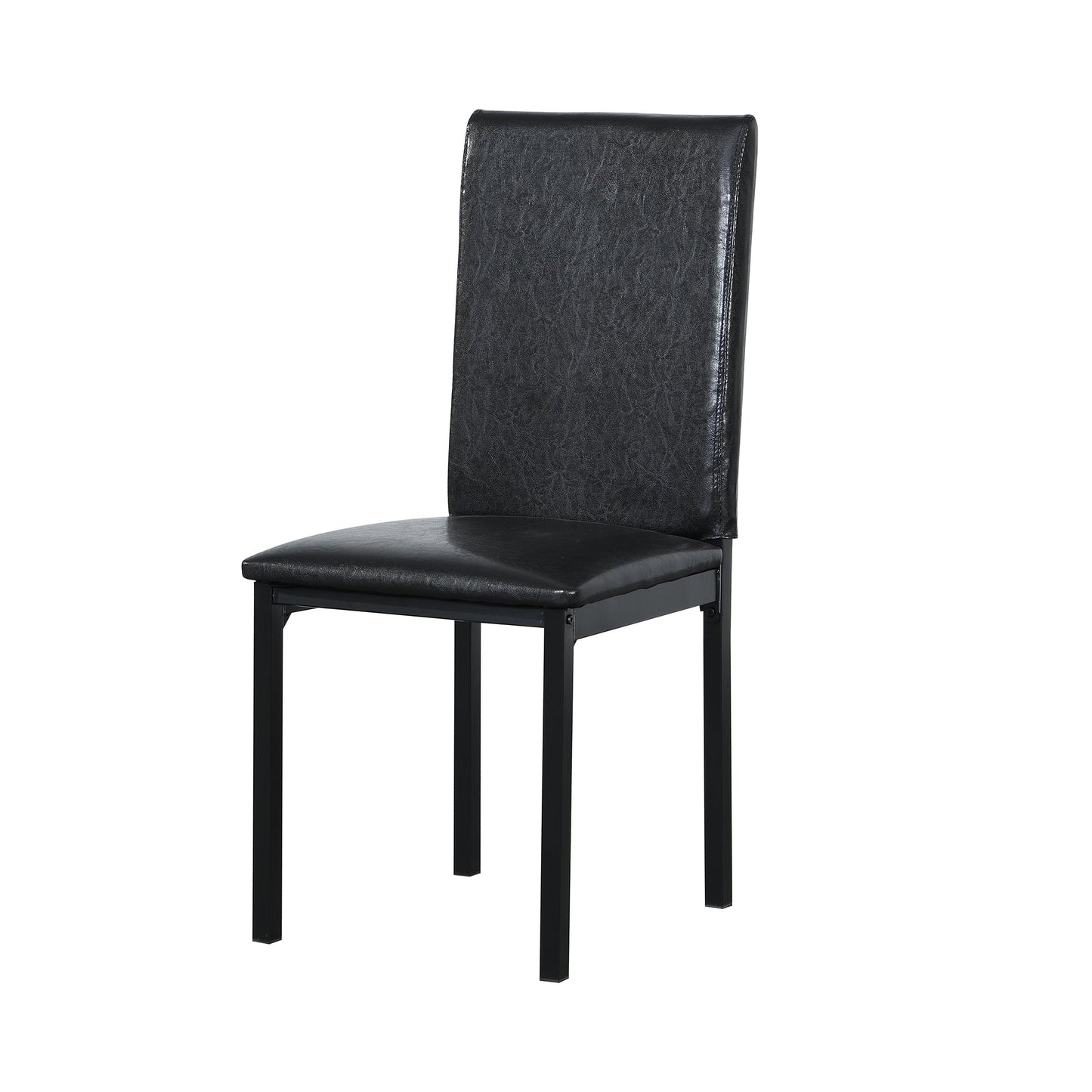 Furniture 5 Piece Metal Dinette Set with Faux Marble Top