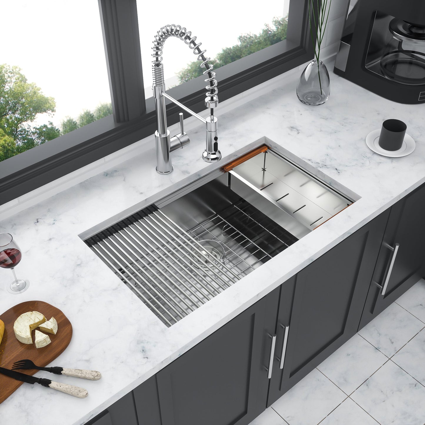 30" Undermount Kitchen Sink - 16 Gauge Stainless Steel