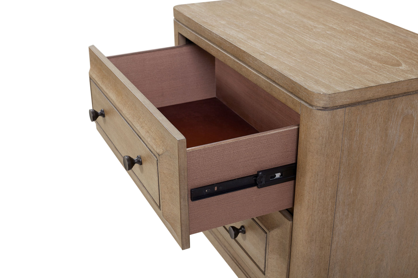 2 Drawer Nightstand With USB Charging Ports