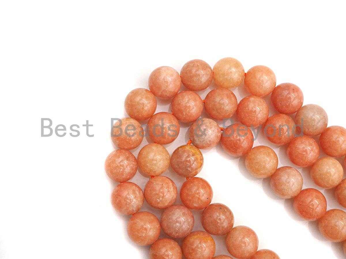 NEW STONE!! High Quality Natural Peach Calcite Beads, 8mm/10
