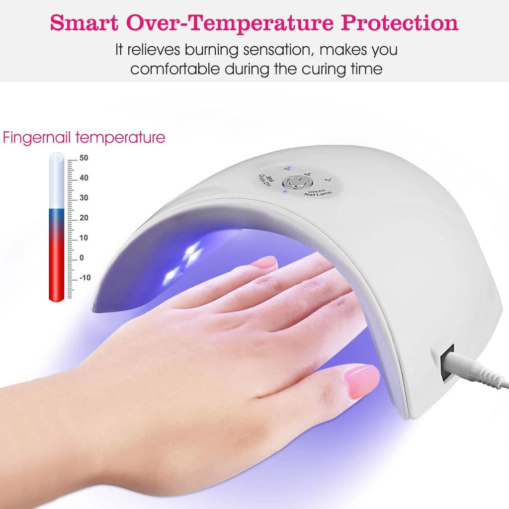 36W UV LED Lamp Nail Gel Dryer 12 LED Sensor Gel Curing Machine