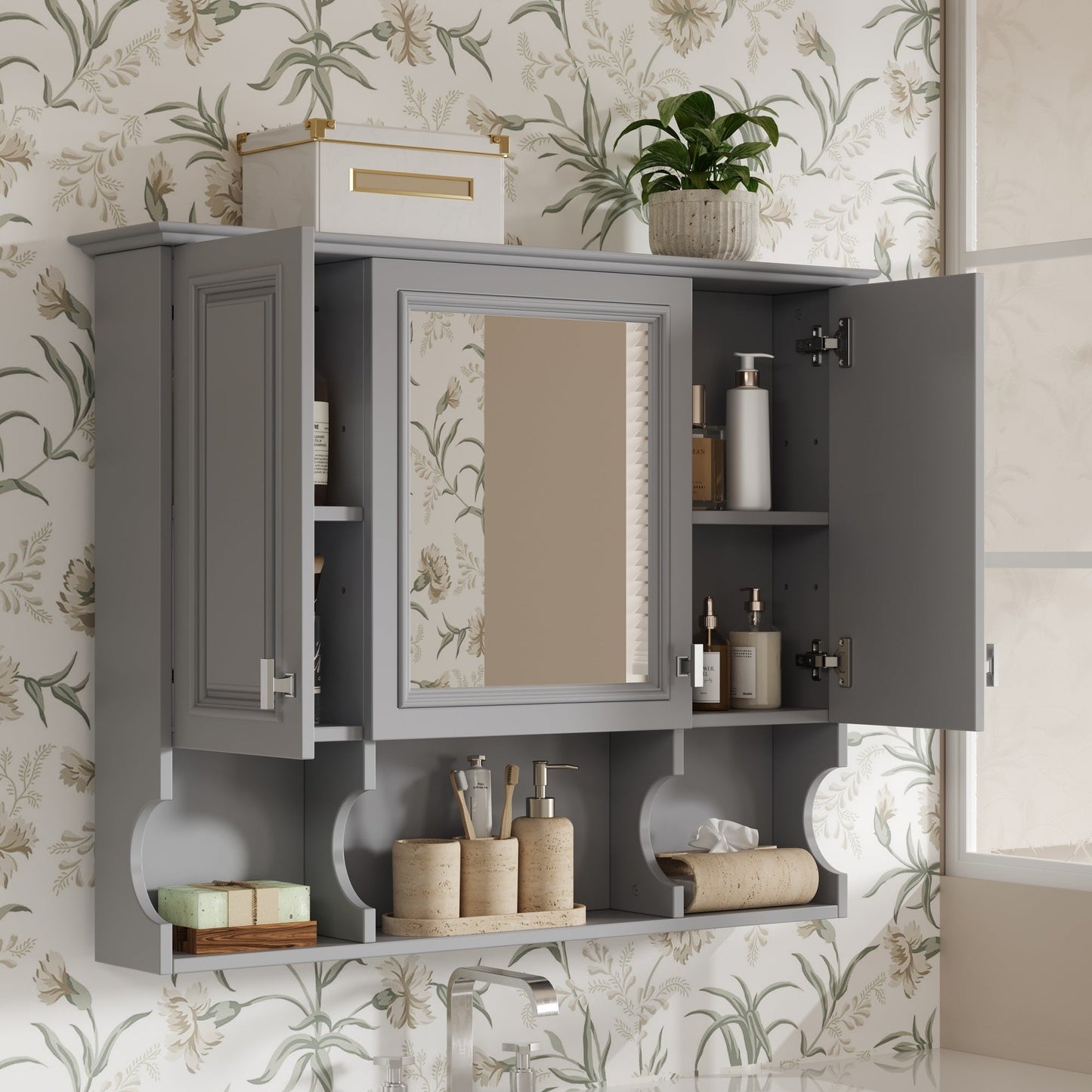 35'' x 28'' Wall Mounted Bathroom Medicine Cabinet