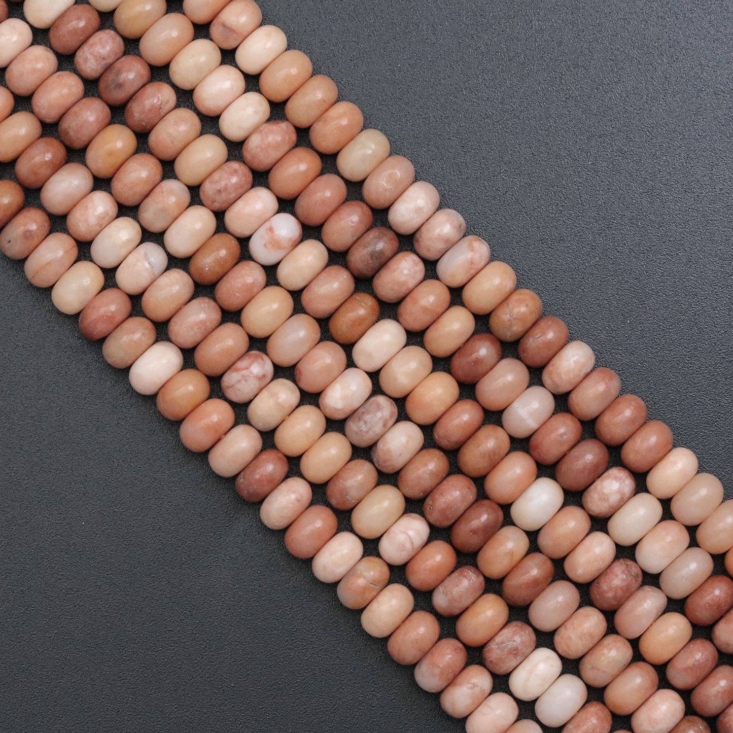 5x8mm Smooth Rondelle Orange Quartz Beads, Sku#U2060