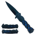 3.75" Weave Pattern Knife with ABS Handle