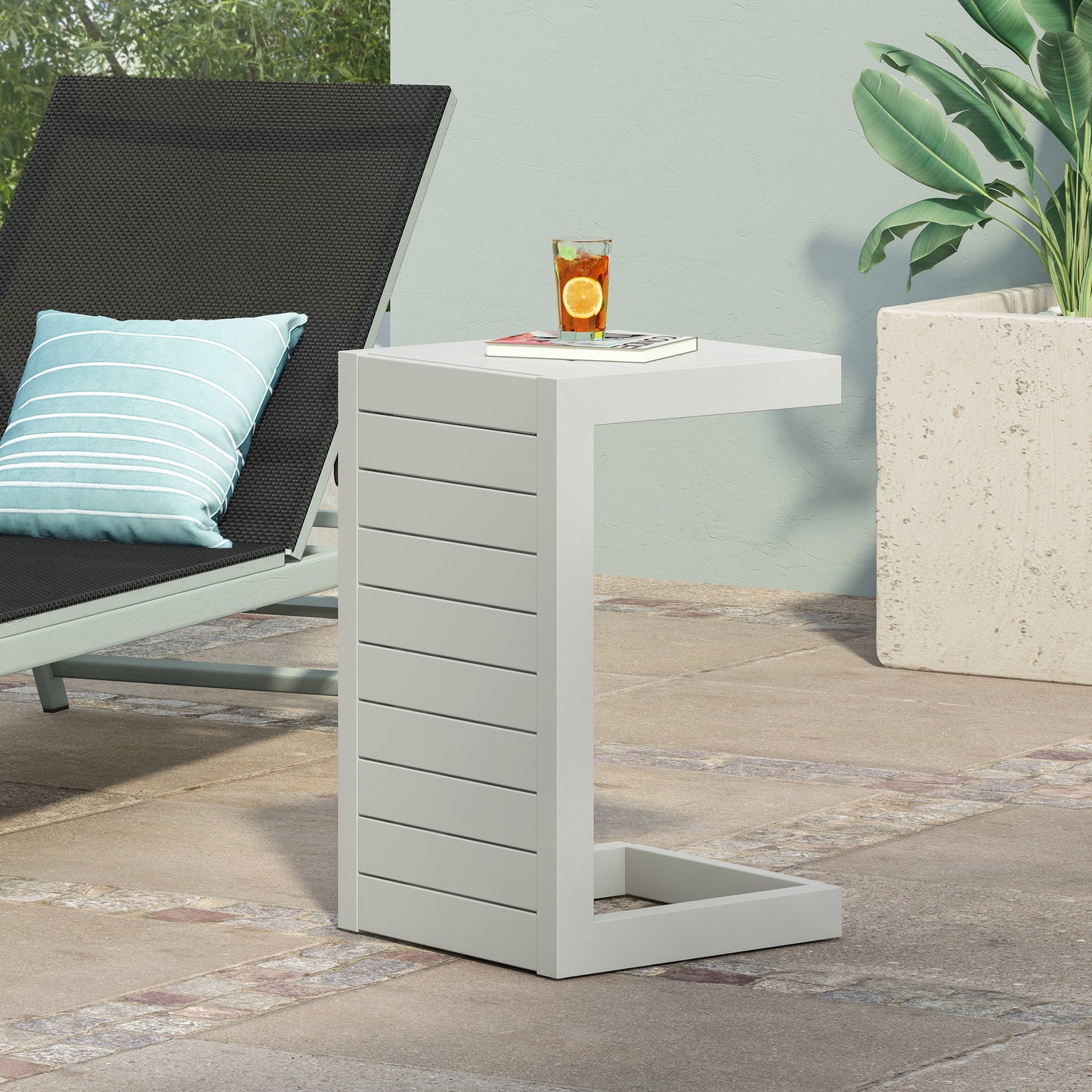 Cape Coral Aluminum C-Shaped Table