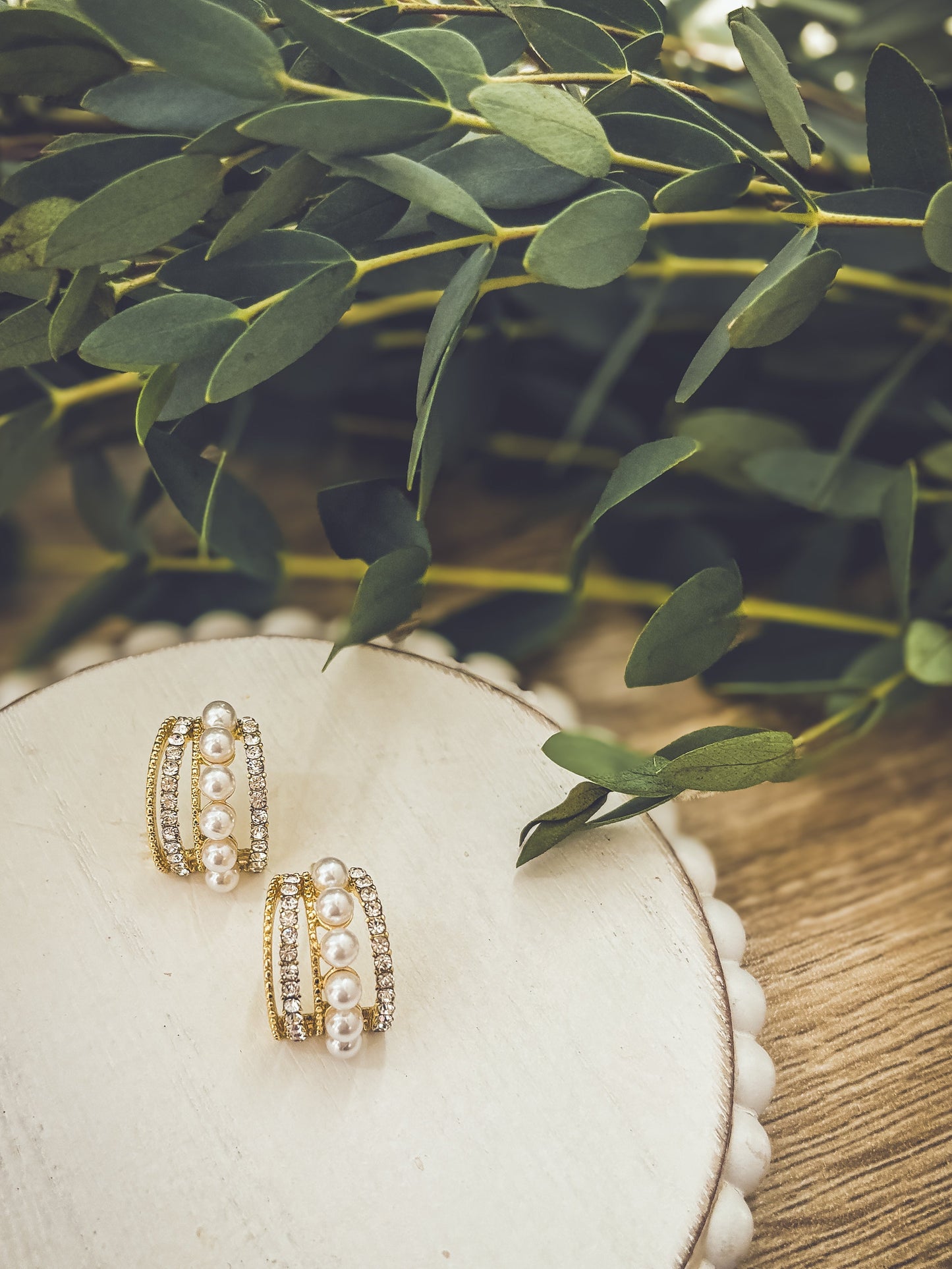 Heirloom Pearl Huggies - Gold or Silver