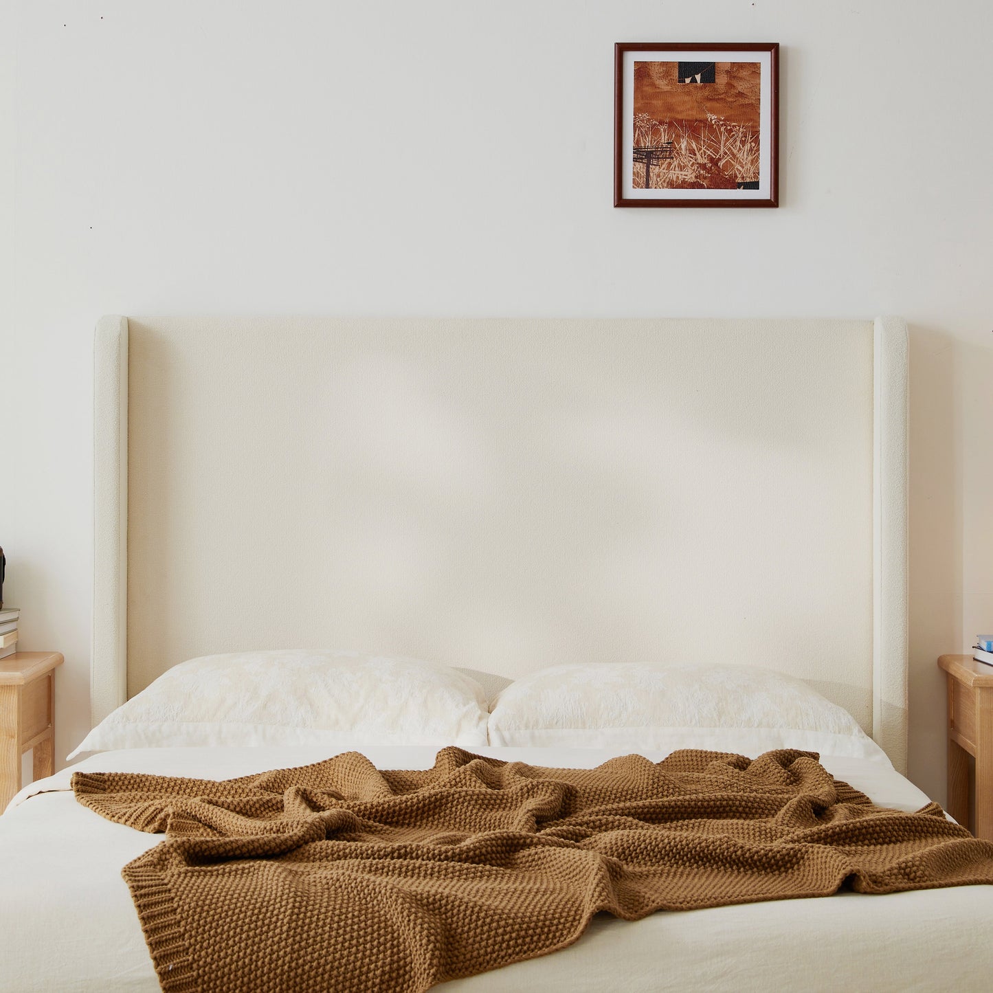 Carmen Upholstered Wingback Bed Frame