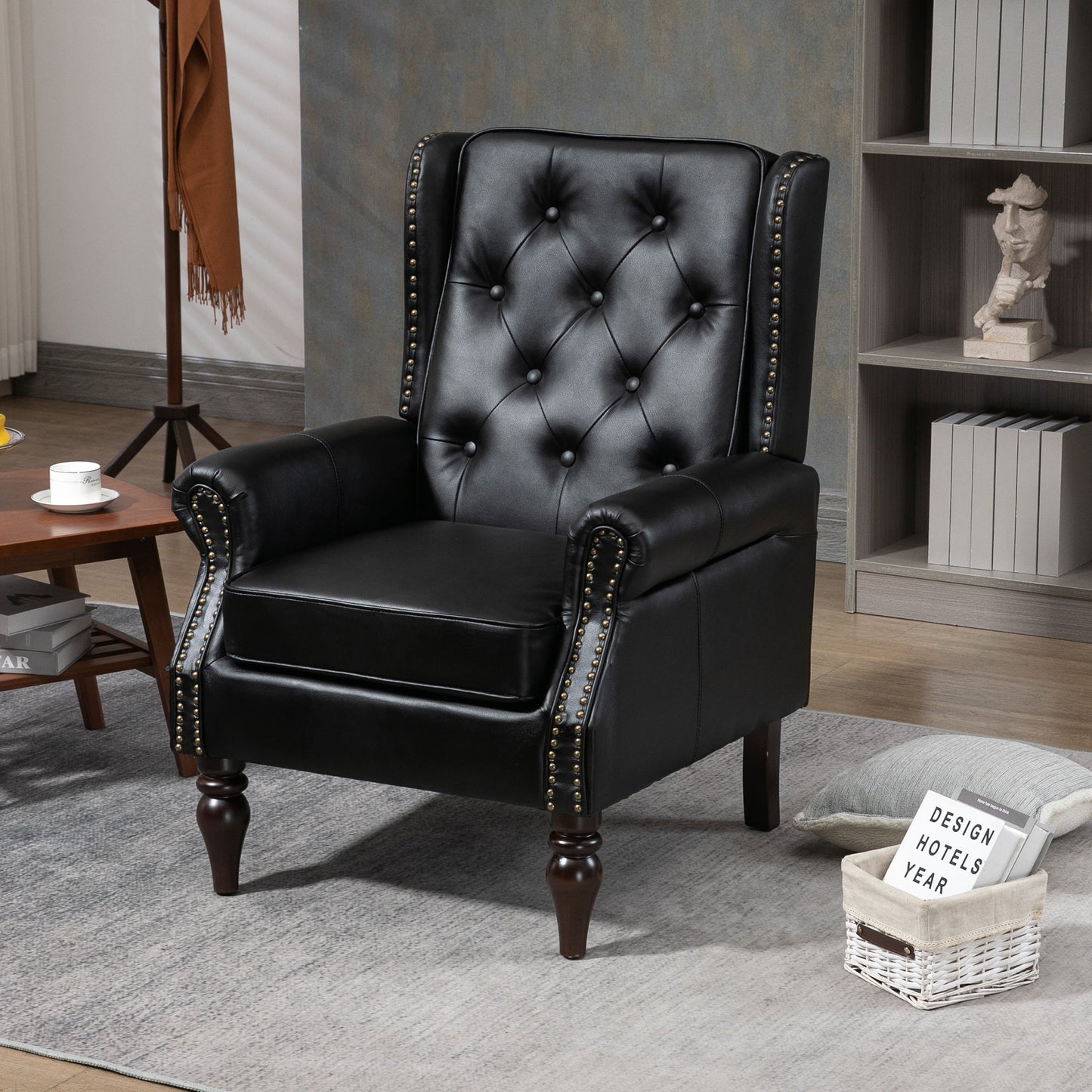 Wood Frame Armchair - Modern Accent Chair