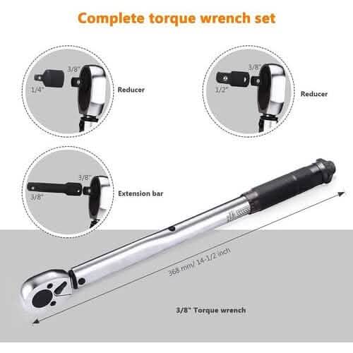 3/8 Drive Click Torque Wrench Set-HTW1A