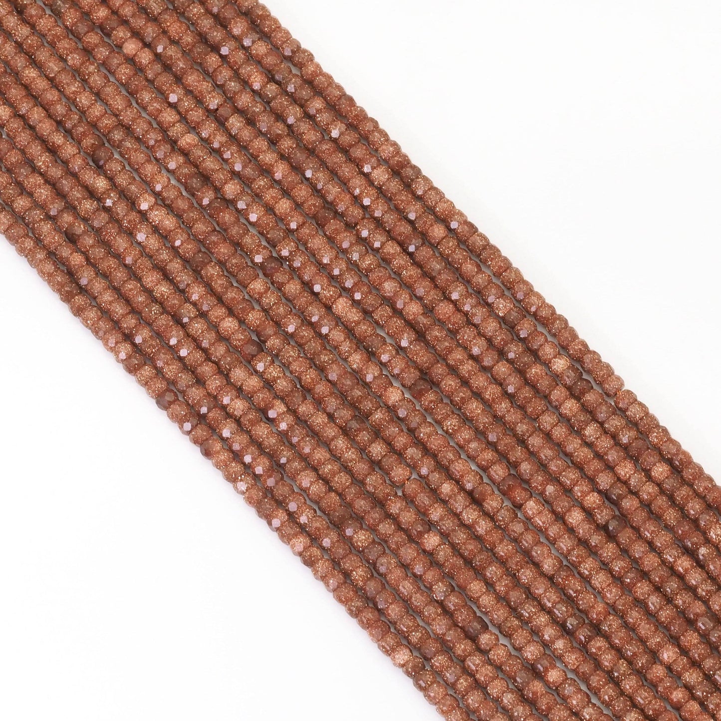 2x3mm Rondelle Faceted Goldstone Beads, Sku#U1643