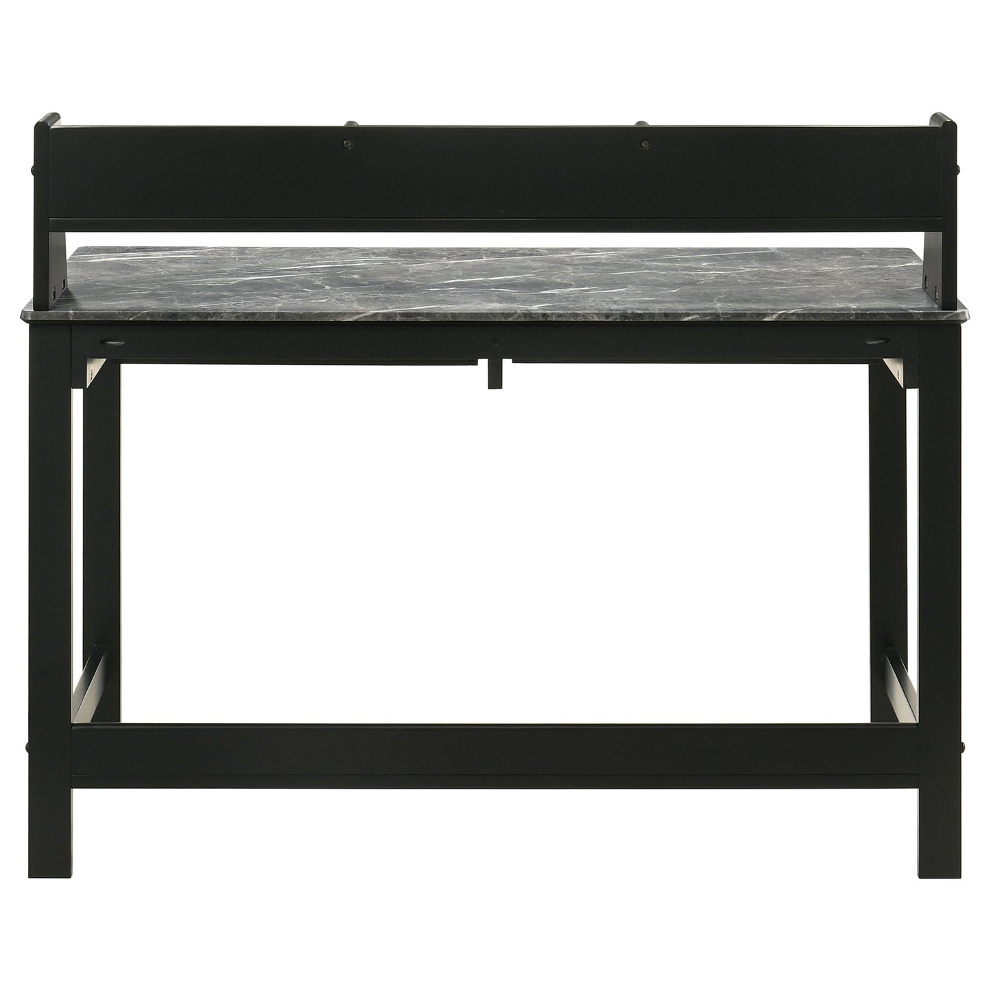 Besler 47-inch SmartTop Writing Desk with Shelf Grey Stone and Black
