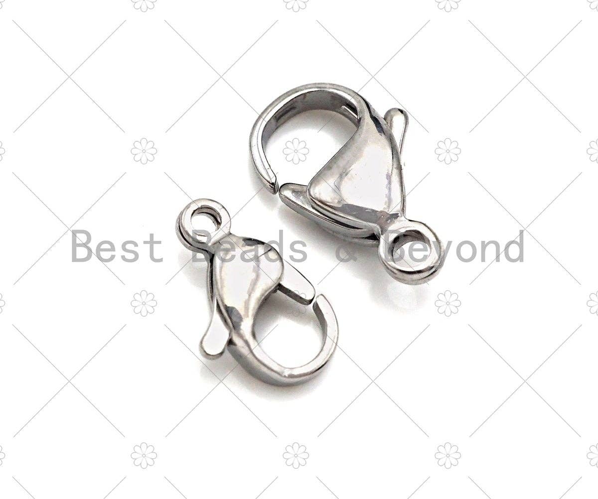 High Quality Stainless Steel Lobster Claw Clasp, Simple Lobster claw clasp, Silver Lobster Claw, 12mm/15mm Wholesale Lobster Claw, sku#C116
