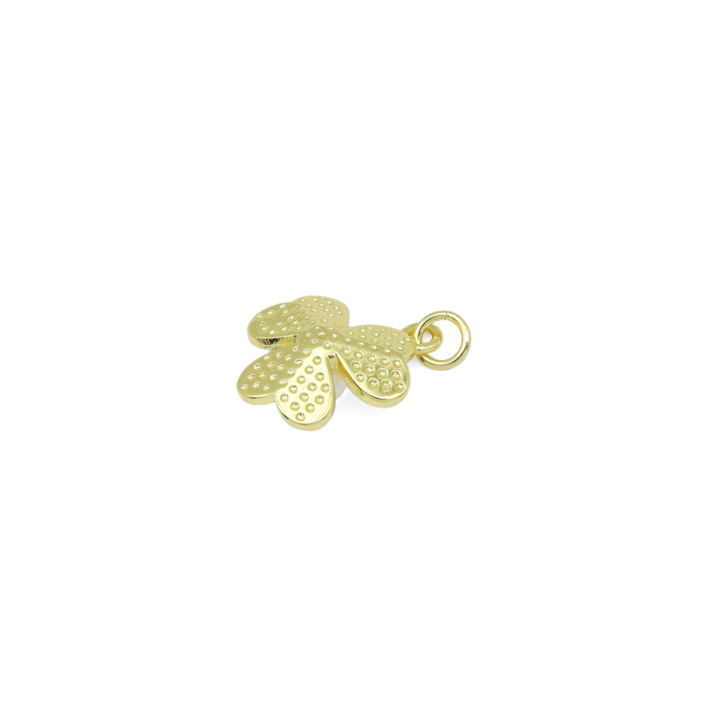 Gold White Pearl Flower Charm Pendant, Sku#LK1030