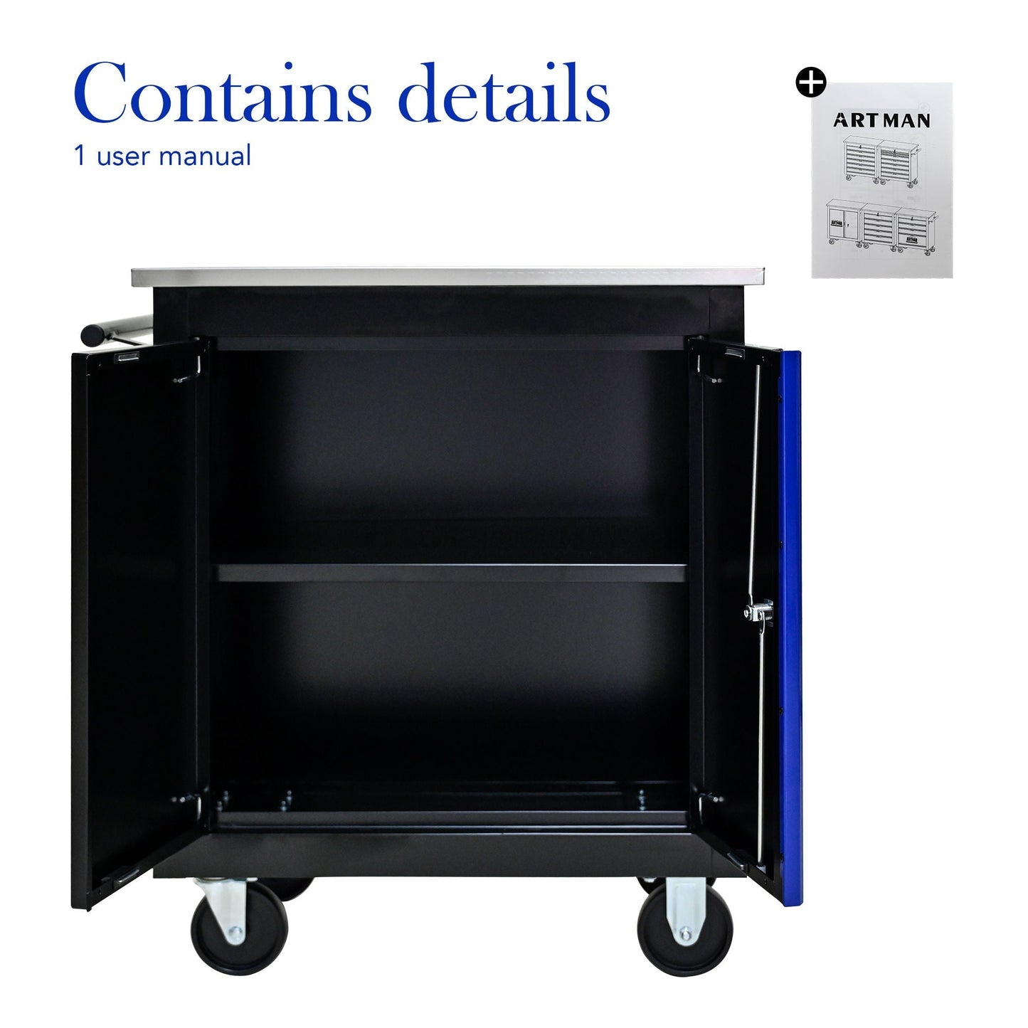 Movable Lockable Double Door Partition Storage Locker