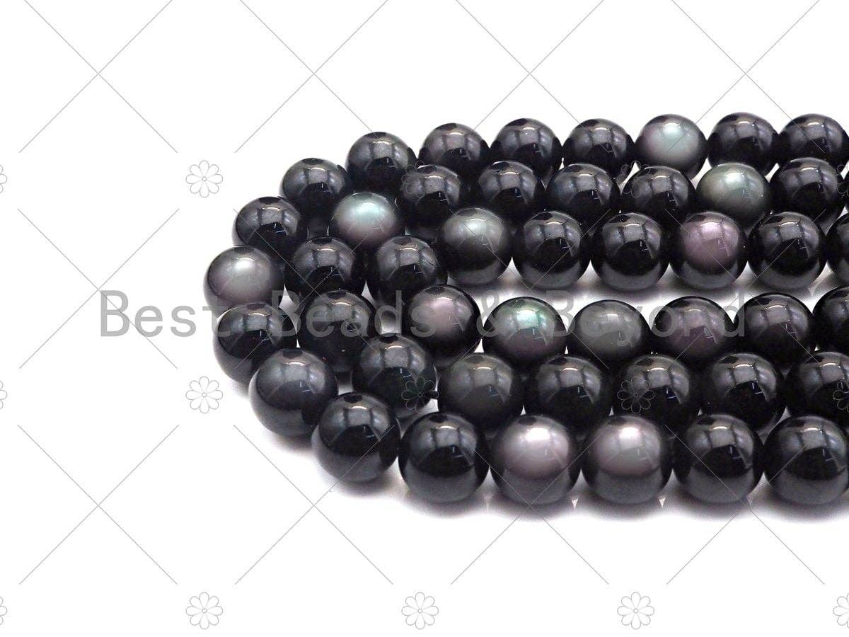 High Quality Natural Rainbow Obsidian Beads, 15.5" Full Strand, sku#U846C