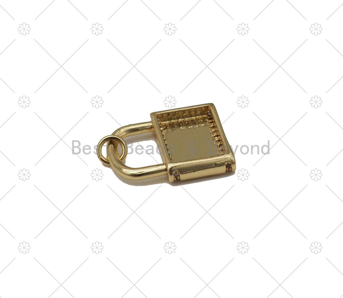 Enamel Love Lock Charm, Sku#L640