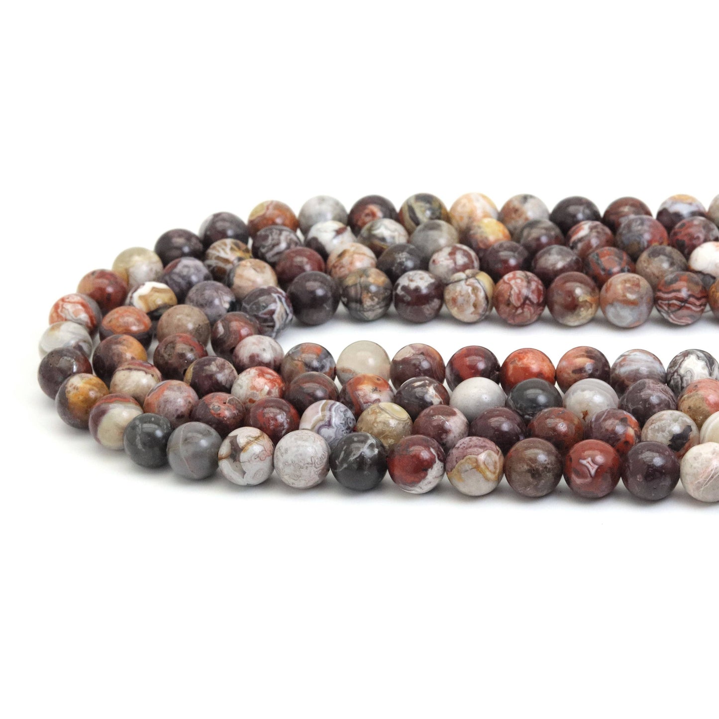 Genuine Mexican Crazy Agate Round Smooth Beads, Sku#U1944