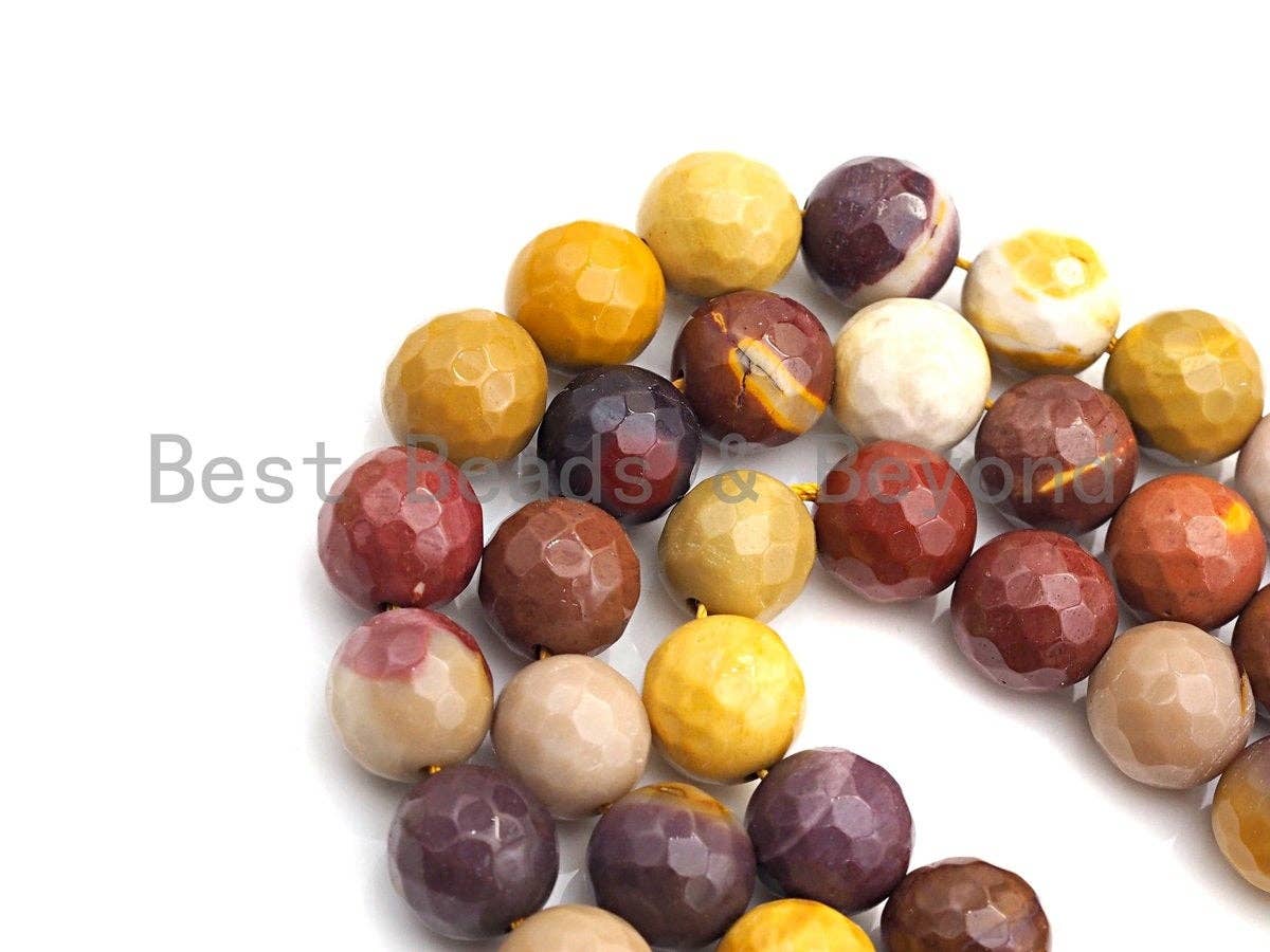 High Quality Natural Mookaite, Round Faceted 6mm/8mm/10mm, Natural Mookaite15.5" Full Strand, sku#U646