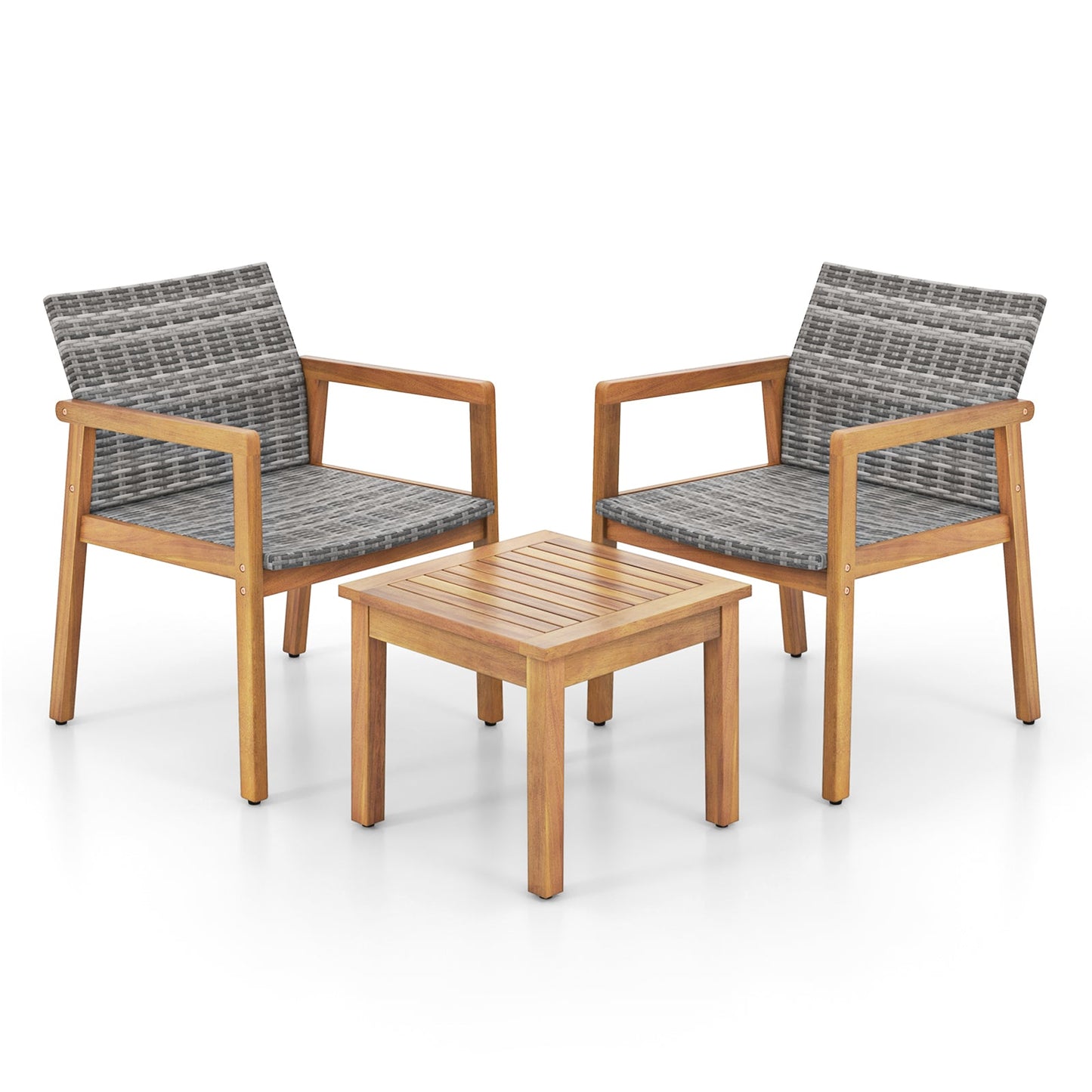 3 Pieces Patio Furniture Set  with Chair