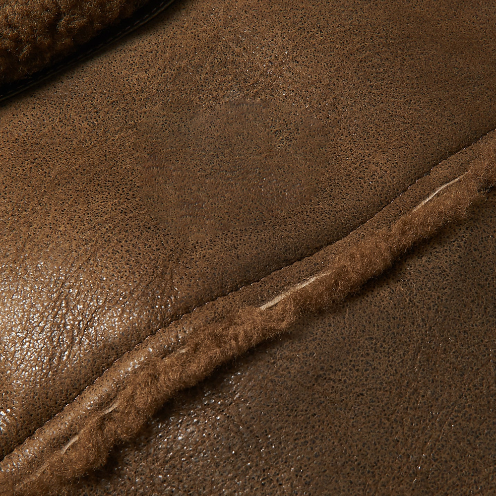 Men’s B3 Real Brown Sheepskin Shearling Aviator Leather Bomber Flying Jacket
