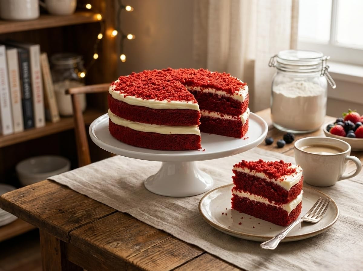Andy Anand Sugar-Free Red Velvet Cake, 2.4 lb – Belgian Cocoa, Sugar-Free Cream Cheese Frosting, Keto & Diabetic-Friendly Birthday Gift
