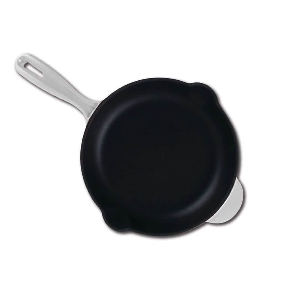 Inspired Home 5-Piece Enameled Cast Iron Cookware Set - Pure White