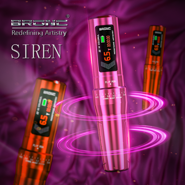 Bronc SIREN 調節可能ワイヤレスタトゥーペン