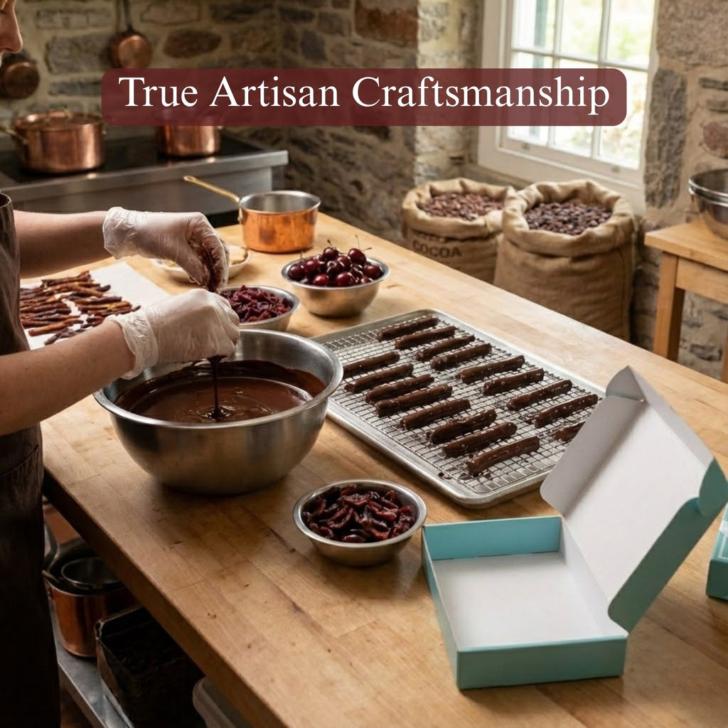Andy Anand 60% Dark Chocolate Cherry Peel, Vegan, Gluten-Free, 12oz Gift Box (Approx. 43 Hand-Dipped Pieces) – Premium Italian Gourmet Treat