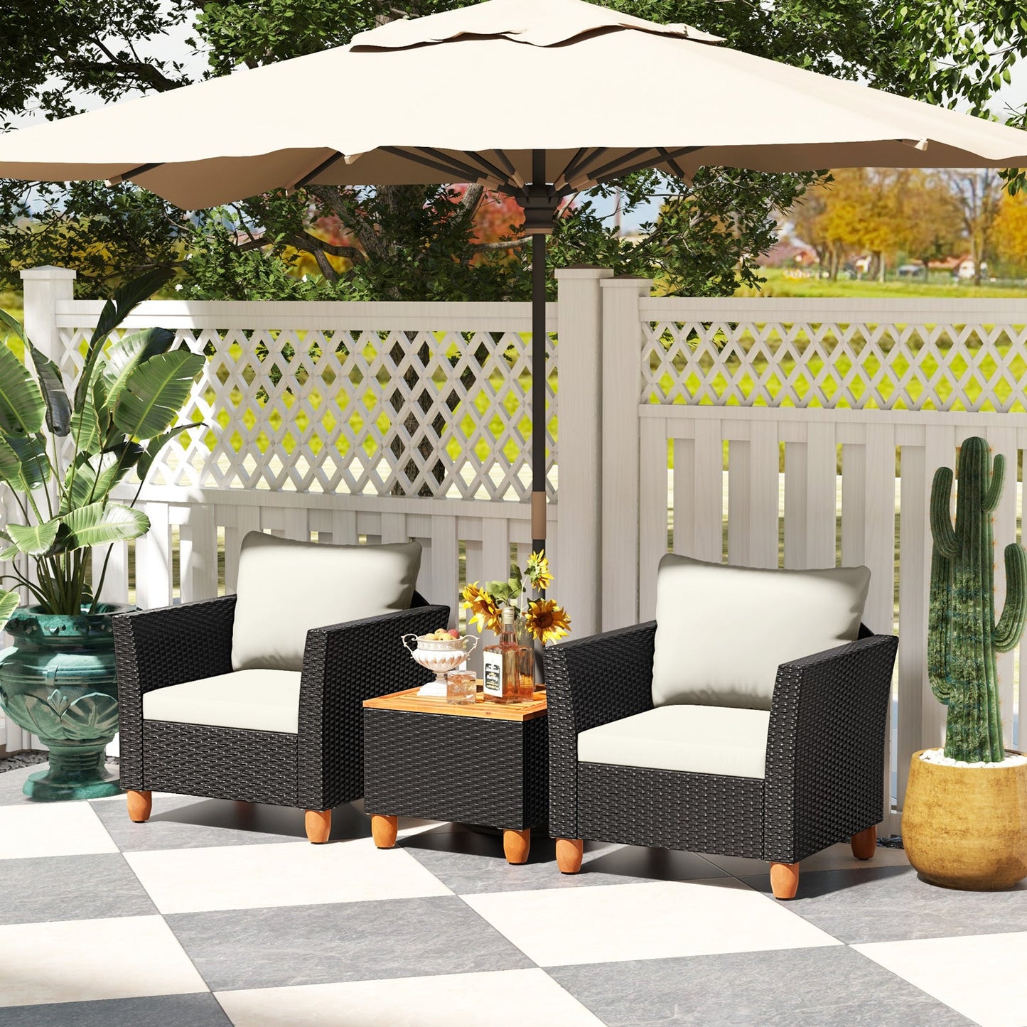 3 Pieces Outdoor Patio