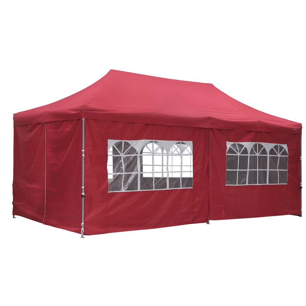 10x20 Heavy Duty Pop up Canopy Tent  Easy Pop Up Commercial Outdoor Canopy Wedding Party Tents with Roller Bag