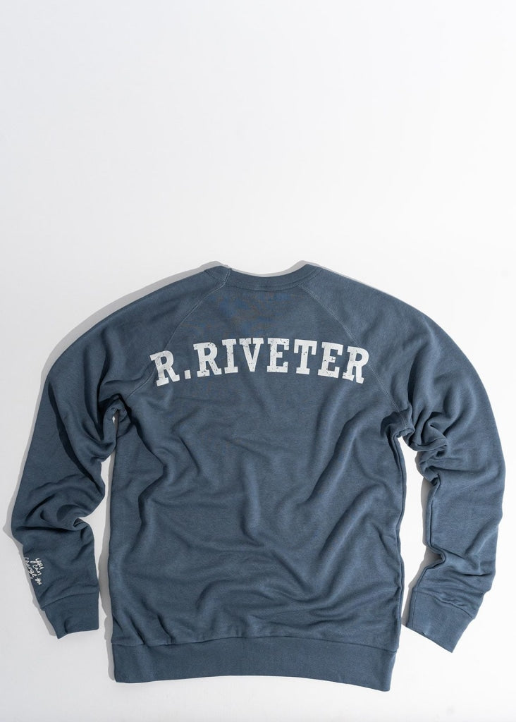 Unisex Sweatshirt | Denim Washed R.Riveter Logo