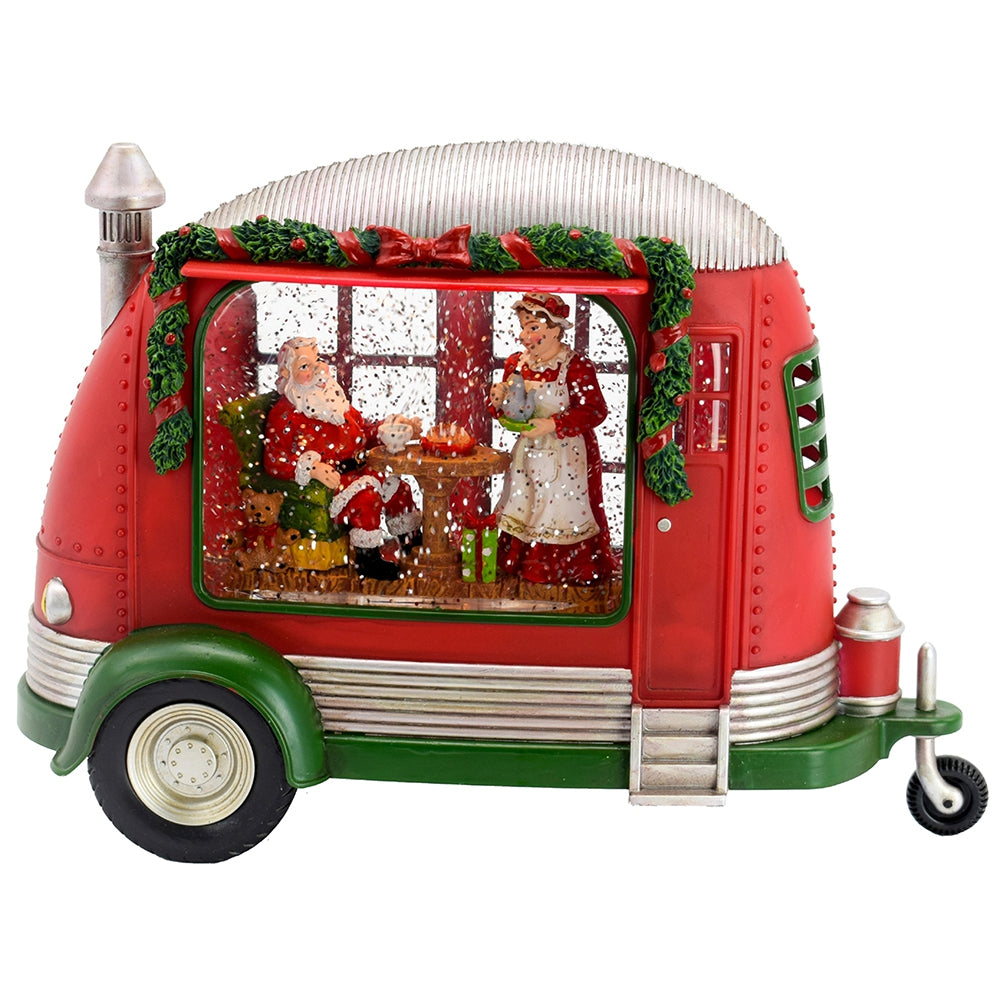 Christmas Plastic/Rsin Camper with Mr & Mrs Santa