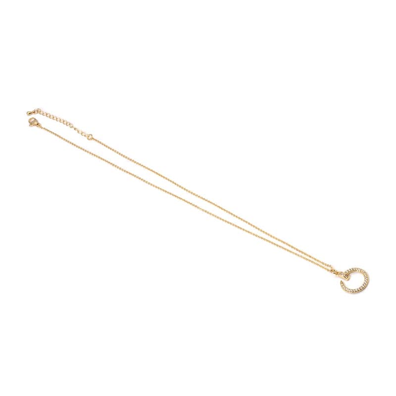Dainty Gold Silver T Ring Necklace,sku#EF290