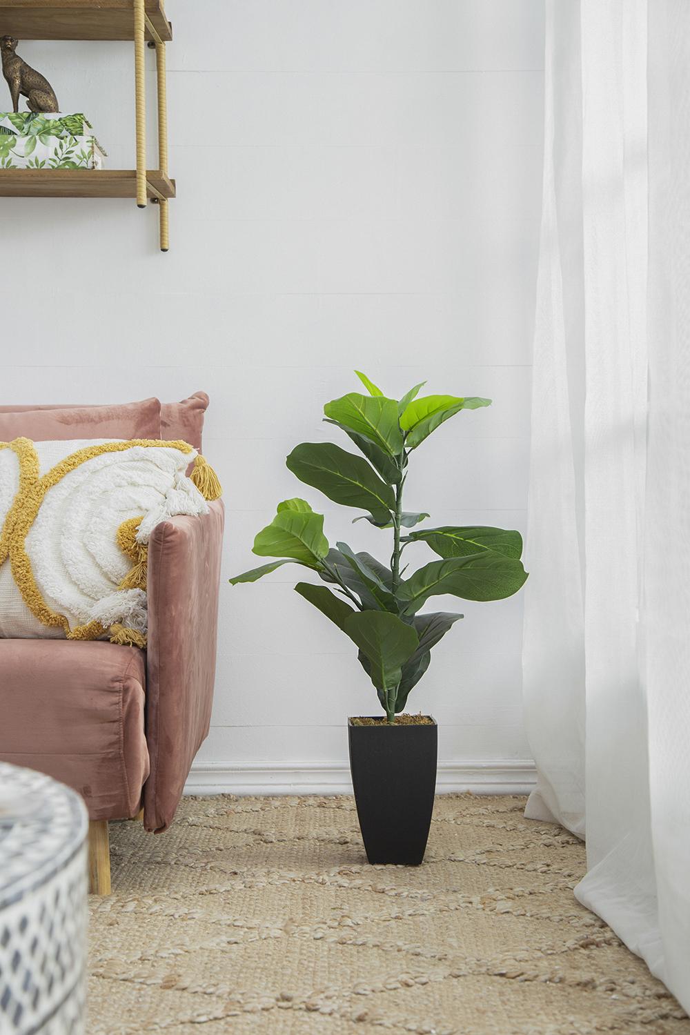 20" x 16" x 35" Artificial Fiddle-Leaf Fig Potted Plant