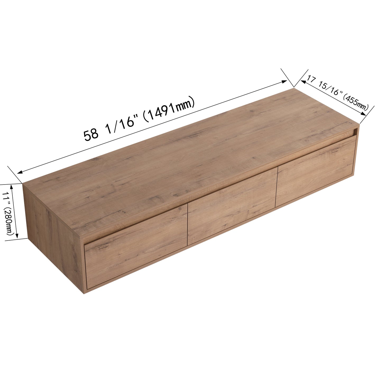 60" Bathroom Cabinet with Soft Close Drawer