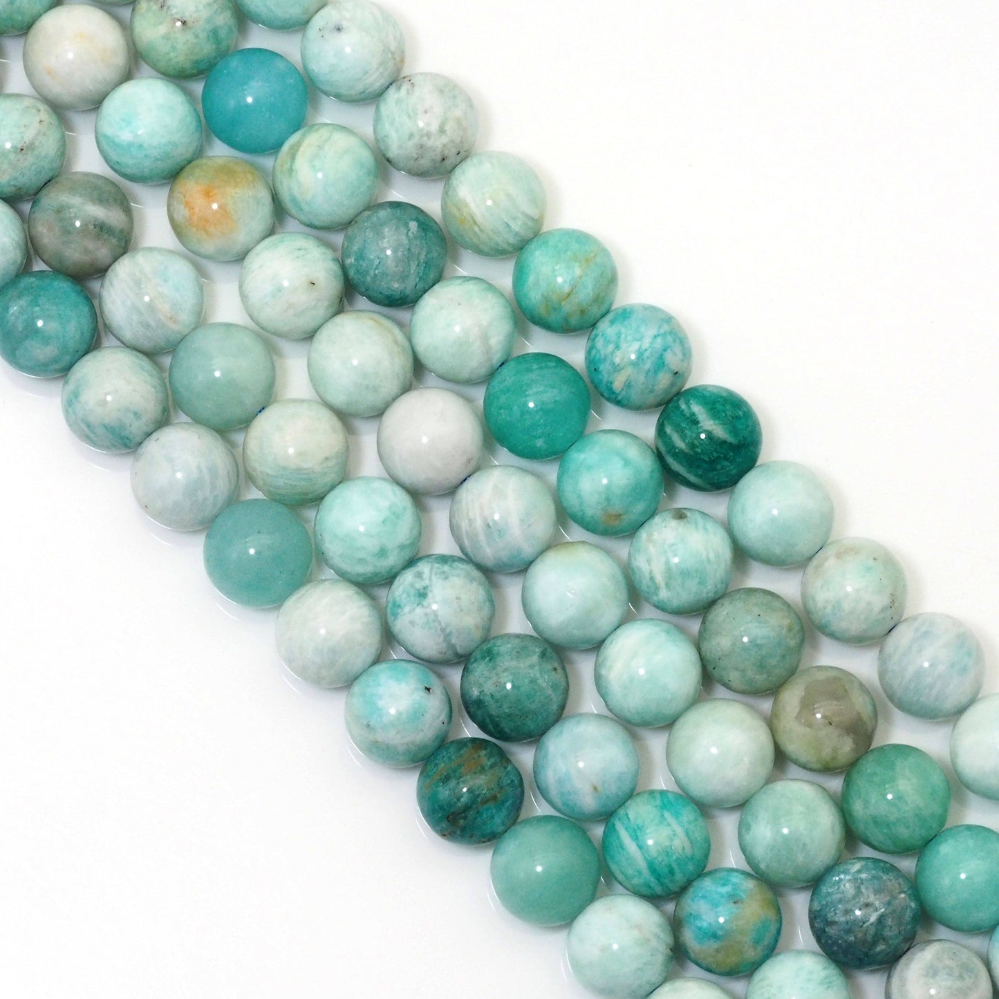 Genuine Amazonite, 6mm/8mm/10mm Round Smooth Beads, Sku#U1619