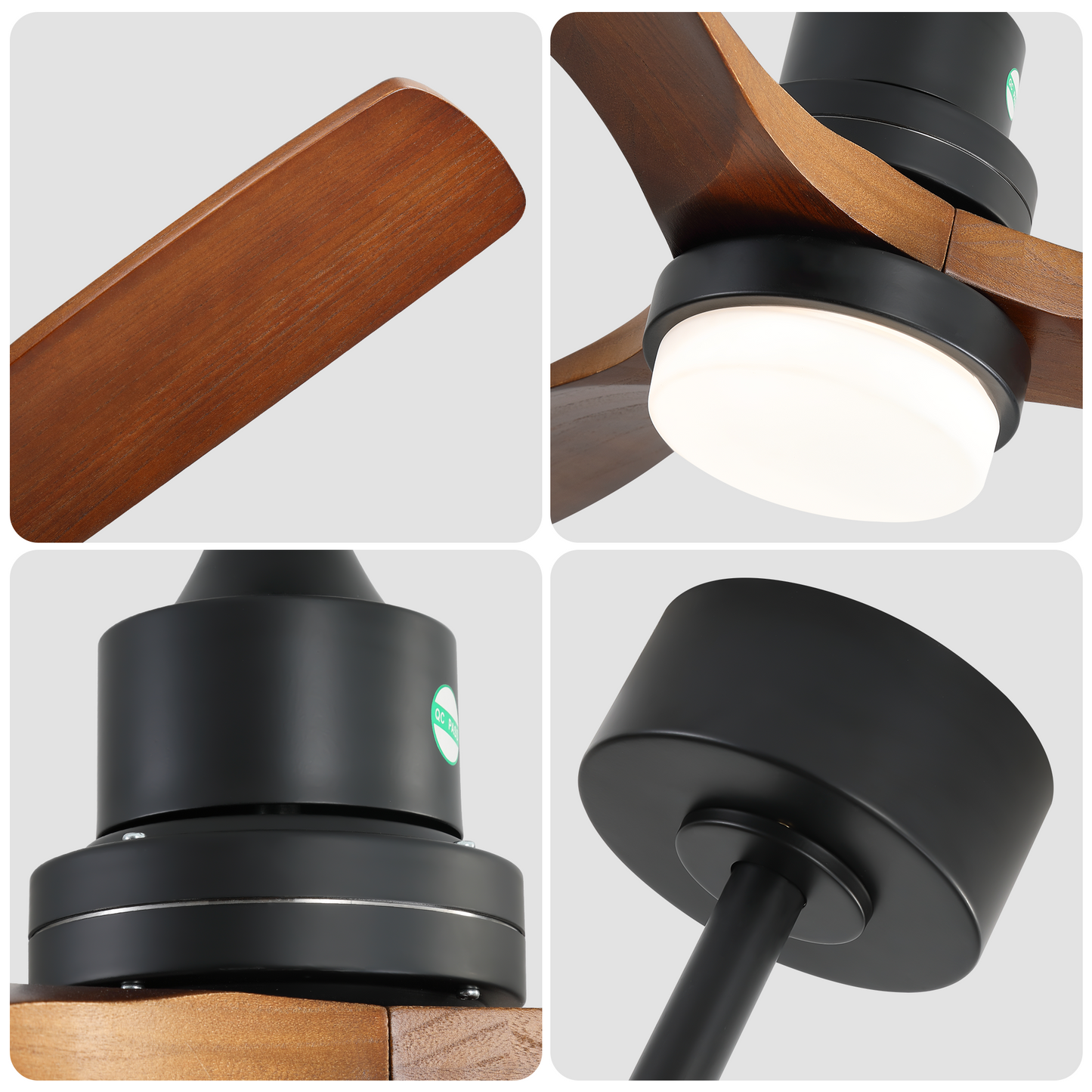 52 Inch Indoor Ceiling Fan With Dimmable LED Light