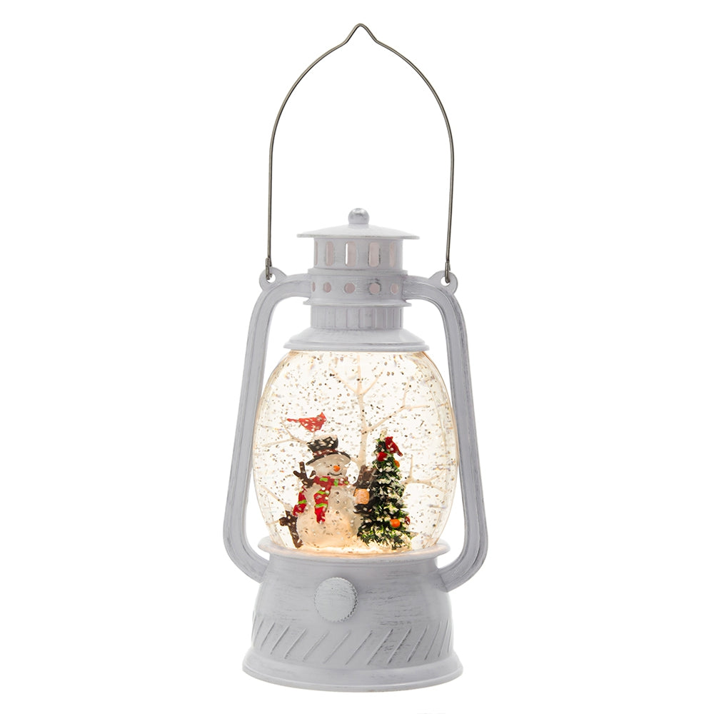 Christmas Lighted White Spinning Lantern
