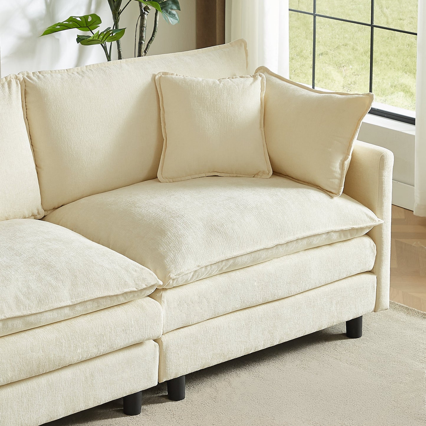 Modular Sectional Sofa, 110 Inch L Shaped Couch Set