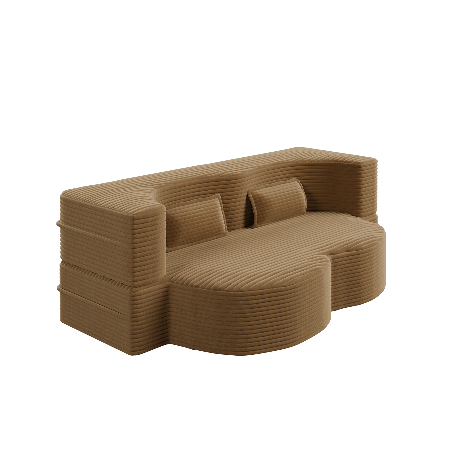 Modern Floor Sofa with 2 Pillows
