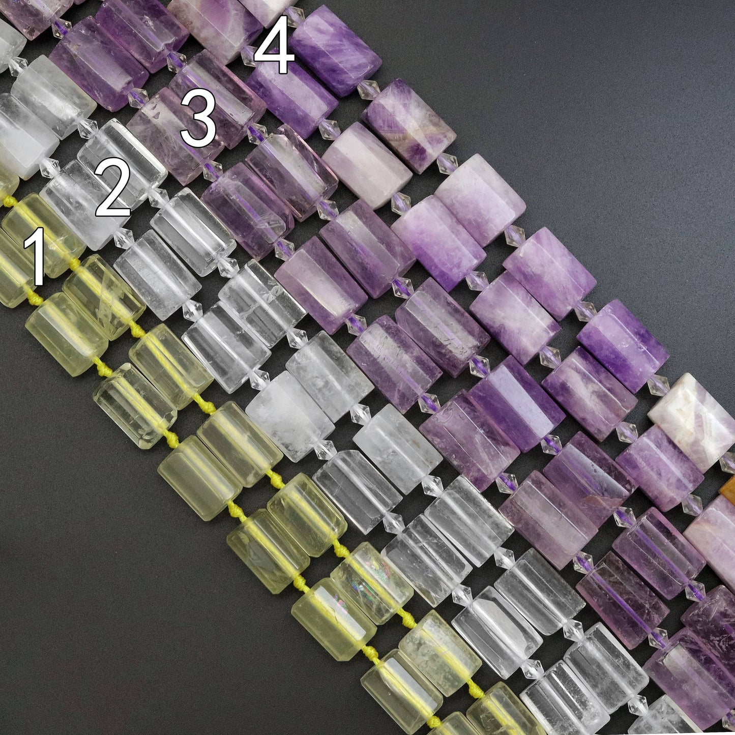 10x16mm Faceted Tube Beads, Sku#U1818