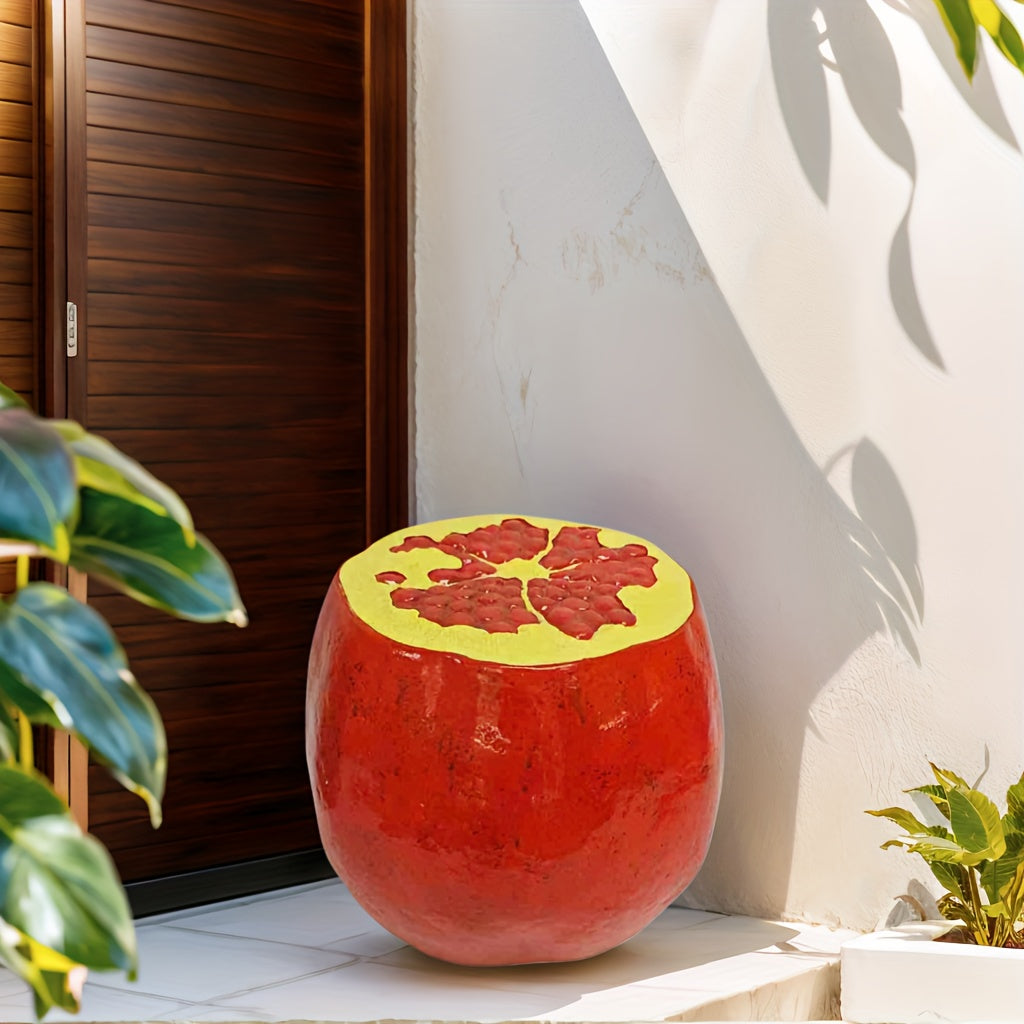 Pomegranate Fruit Stool - Oversized Resin Stool and Side Table