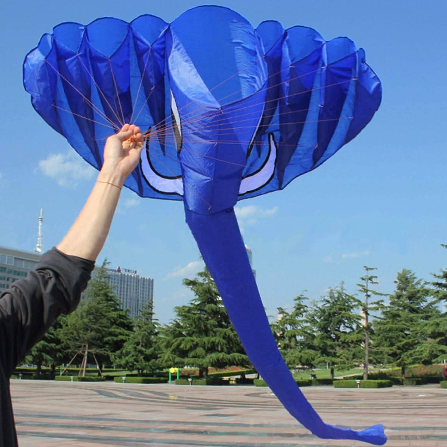 Cerf-volant 3D Géant Éléphant Facile à Piloter Jeux et Activités de Plein Air pour Enfants