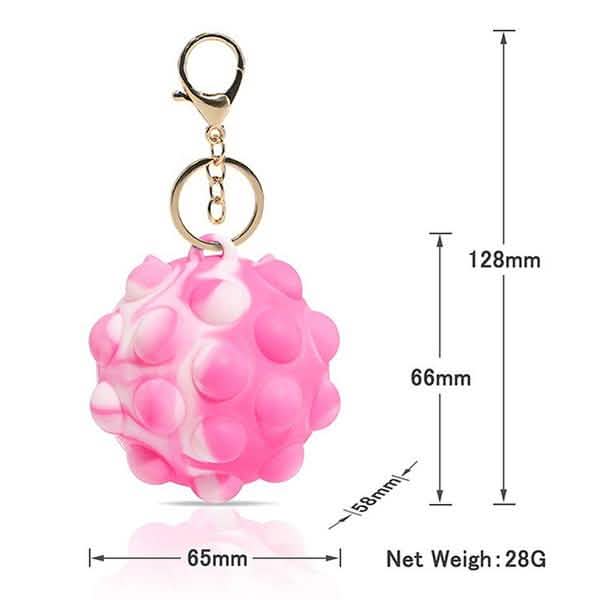 Porte-clés Pop Ball 3D anti-stress pour enfants et adultes