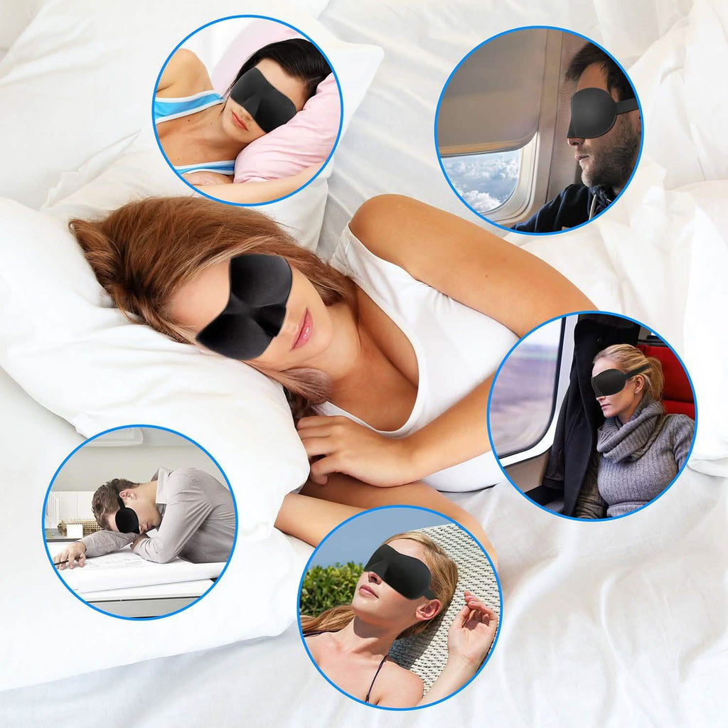 3Dソフトブラインドフォールド睡眠用アイマスク