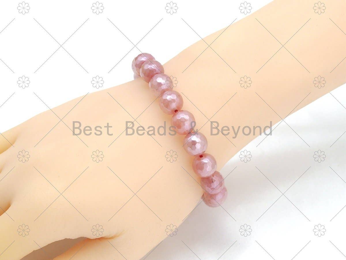 Mystic Pink Quartz Stretchy Bracelet, EF70