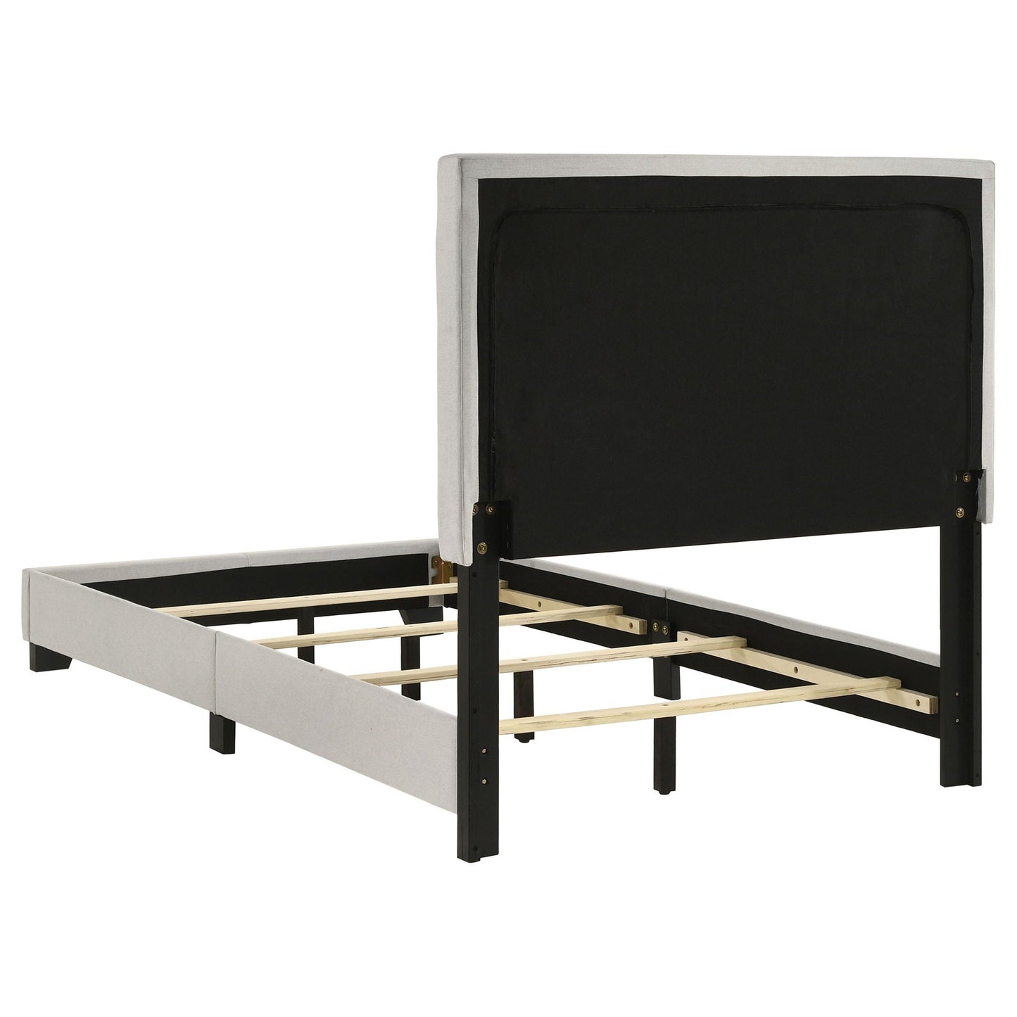 Dorian Fabric Upholstered Twin Panel Bed Cream