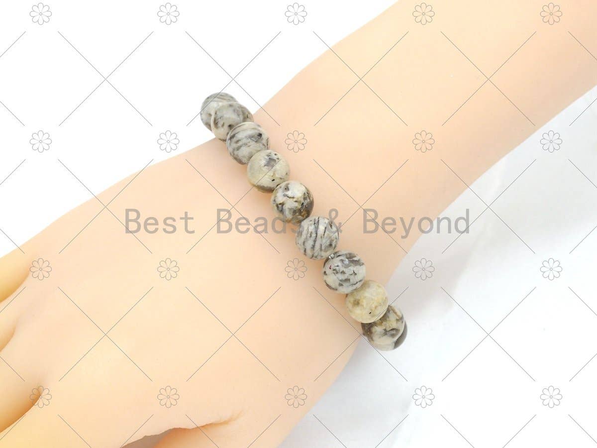 Light Yellow Jasper Stretchy Bracelet, EF82