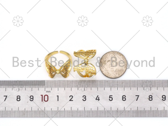 Butterfly Shape Adjustable Ring,Sku#X239