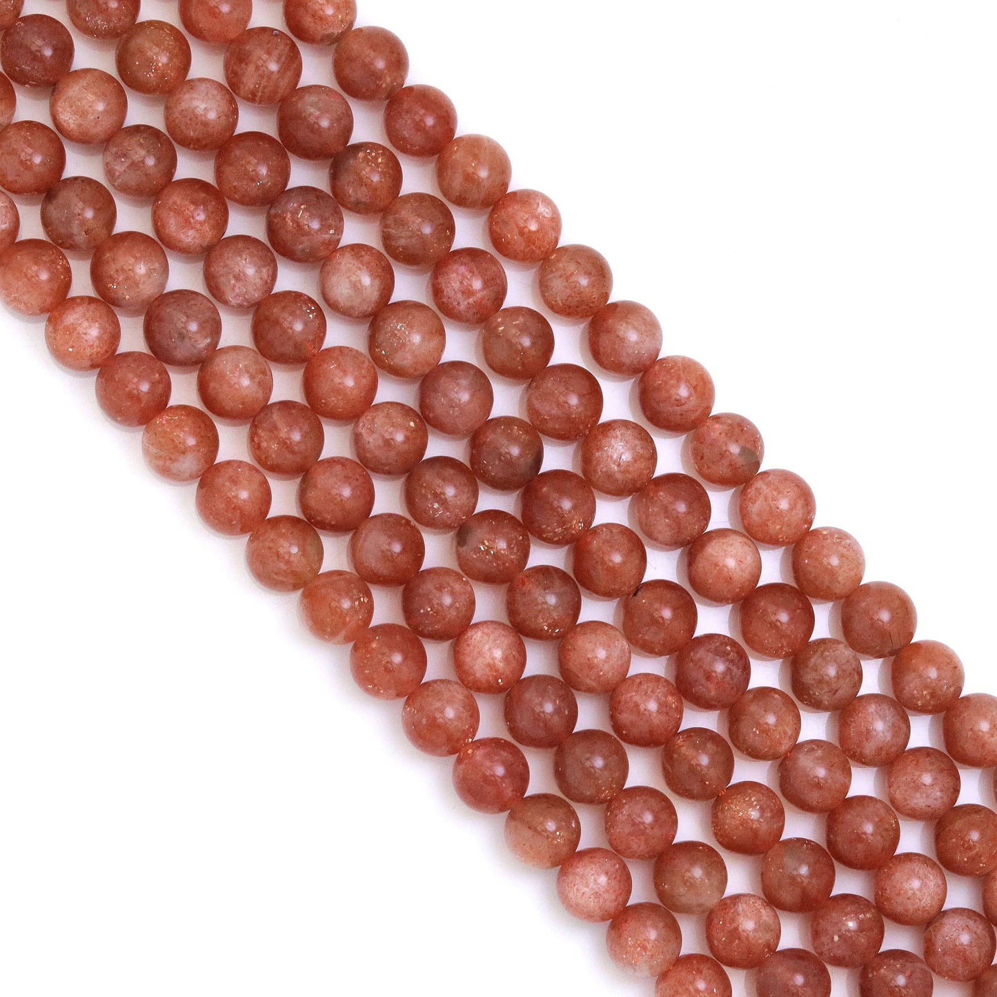 Genuine Golden Sunstone Round Smooth Beads, Sku#U1813